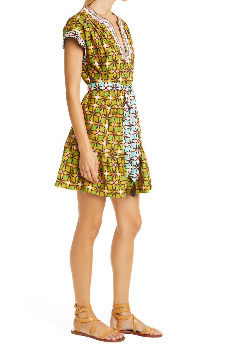 SALONI Ashley Floral Cotton Minidress, Alternate, color, 