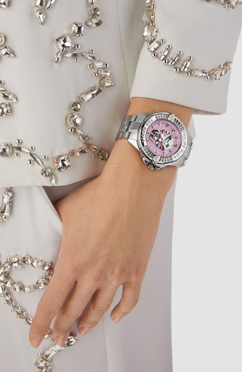 PHILIPP PLEIN The Skull Bracelet Watch, 41mm, Alternate, color, 