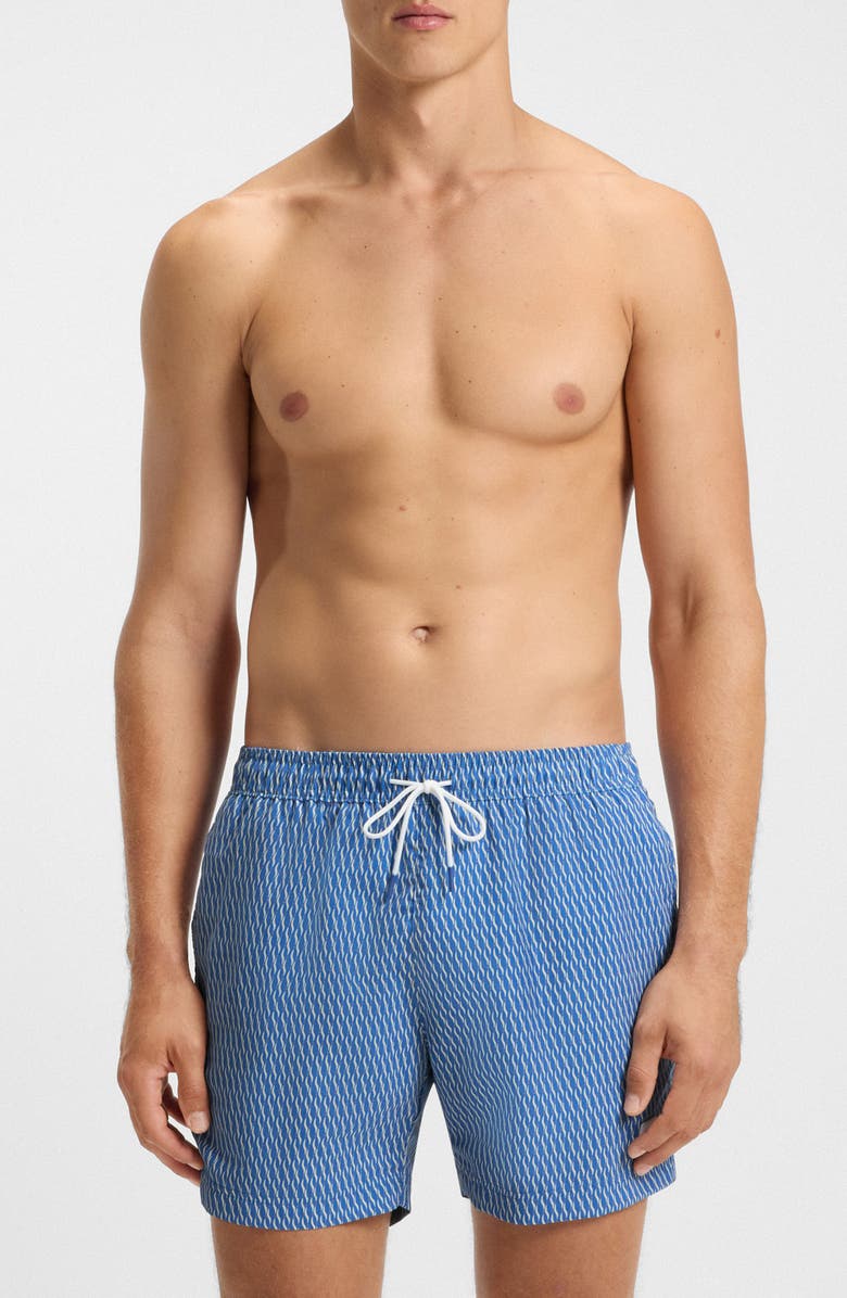 BOSS Vibe Swim Trunks, Main, color, Blue