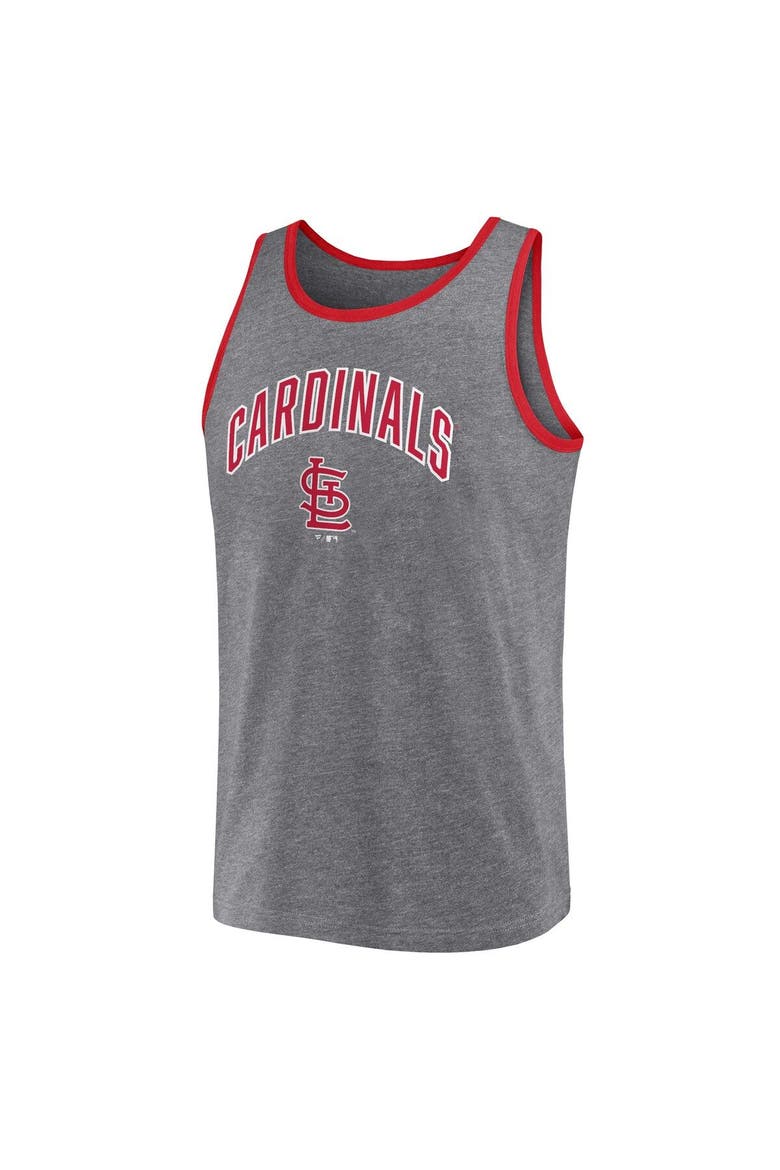 Men's Fanatics Branded  Heather Gray St. Louis Cardinals Primary Tank Top, Alternate, color, Heather Gray