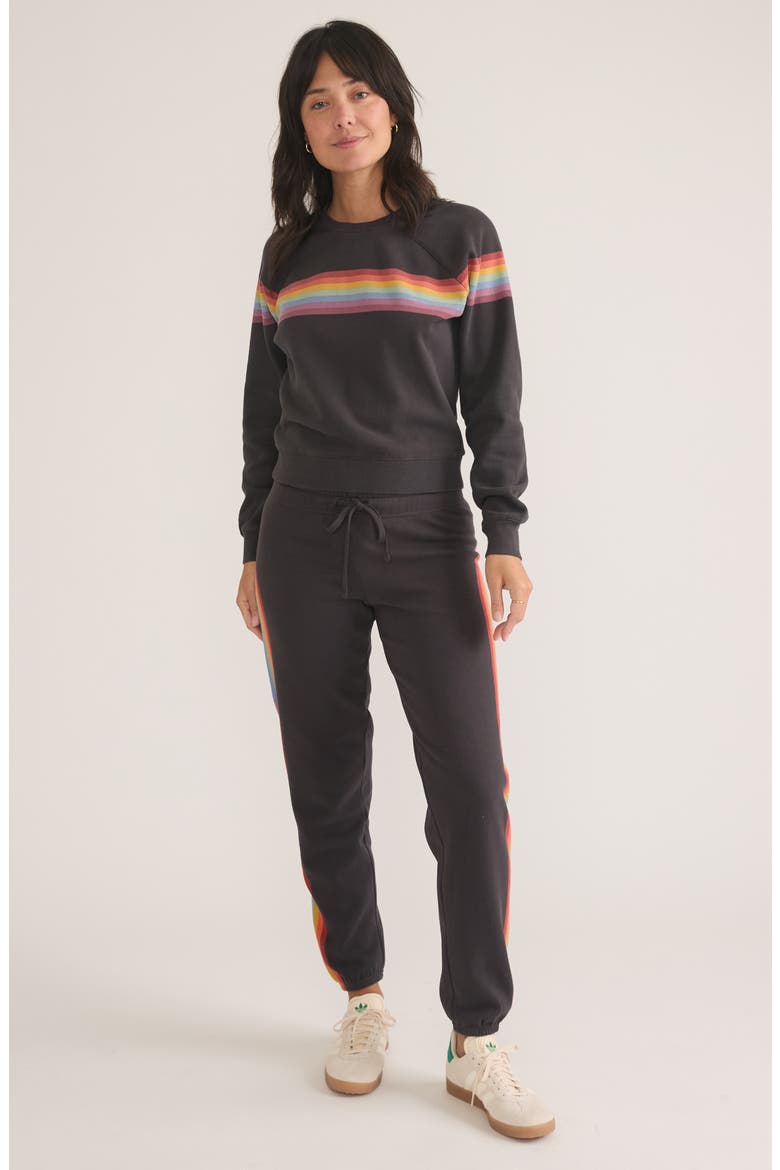 Anytime Stripe Raglan Sweatshirt, Alternate, color, WASHED BLACK STRIPE