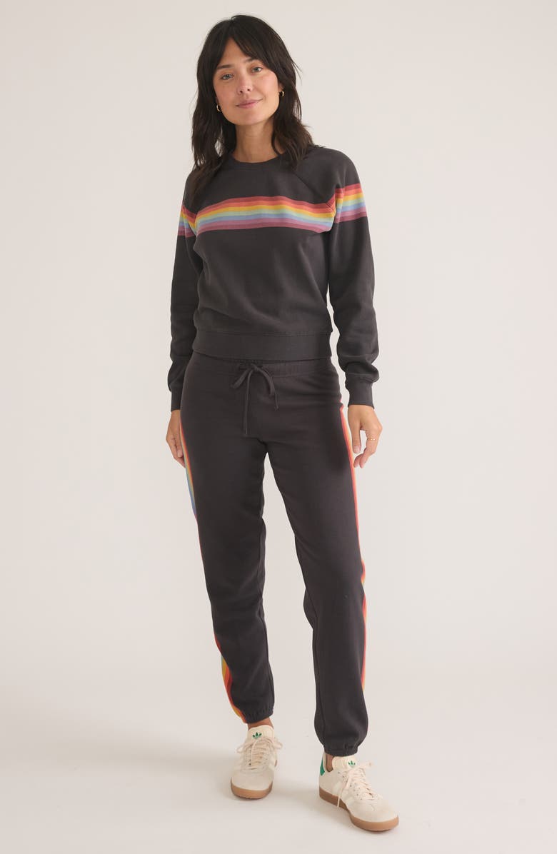 Marine Layer Anytime Stripe Raglan Sweatshirt, Alternate, color, 