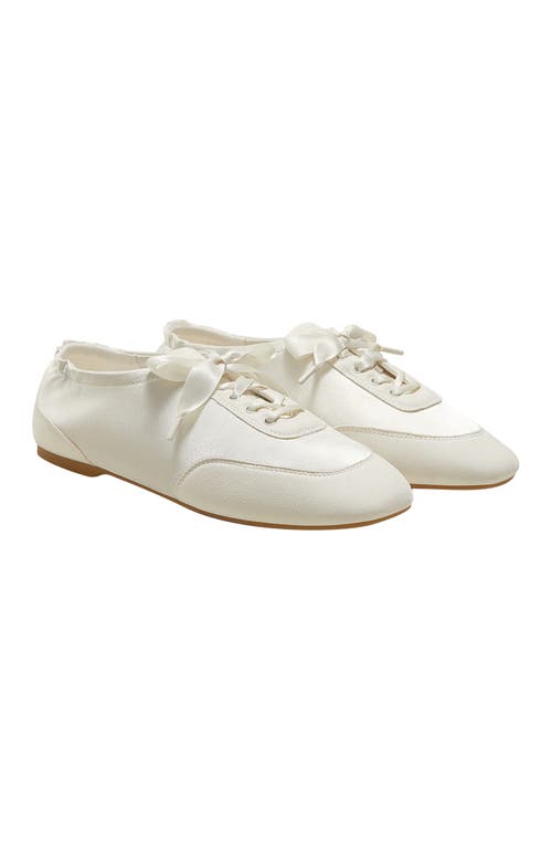 Vivaia Square-toe Lace-up Satin Sneakerina