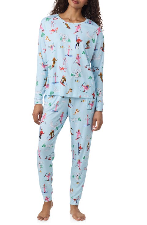 Print Long Sleeve Pajamas
