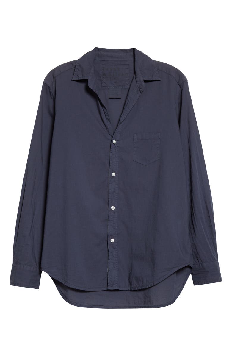 Frank & Eileen Eileen Relaxed Button-Up Shirt, Alternate, color, Light Poplin/ Navy