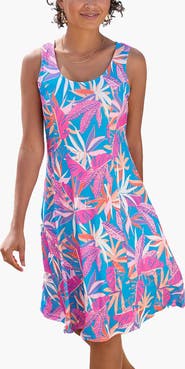 LASCANA Strappy Back Print Dress