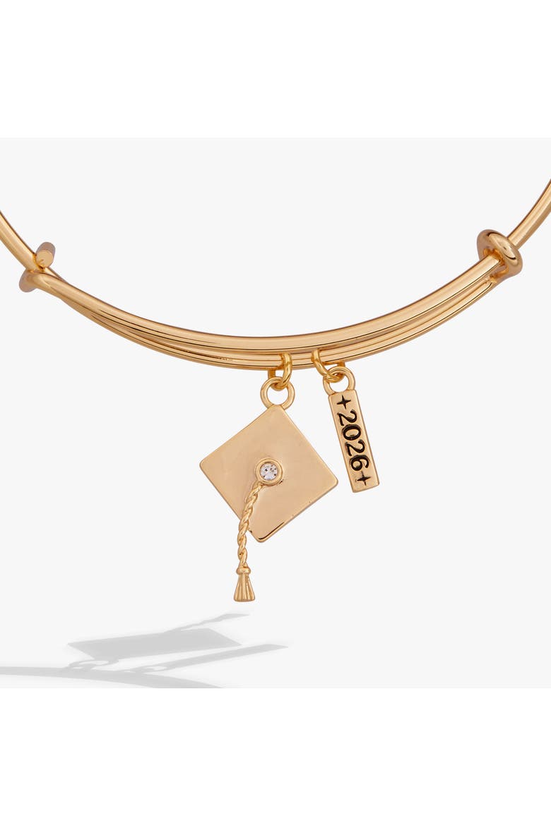 Graduation 2026 Multi-Charm Bangle, Alternate, color, Gold