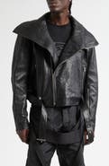 Rick Owens Leather Dracubiker Jacket
