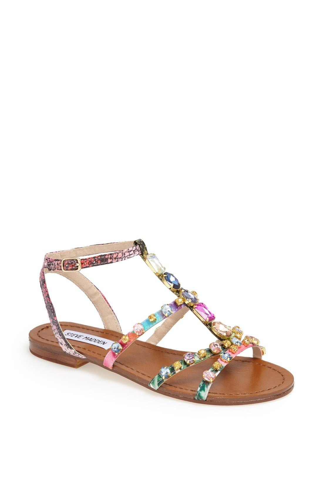 'Bejeweled' Sandal, Main, color, BRIGHT MULTI