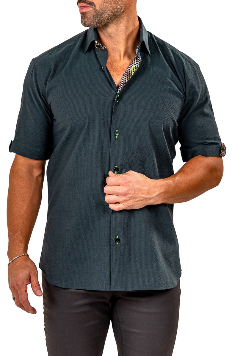 Maceoo Galileo Marthy Short Sleeve Button-Up Shirt, Alternate, color,