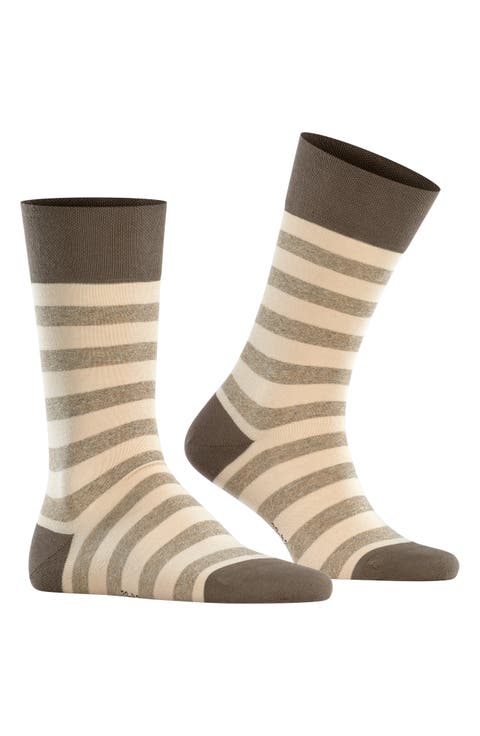 Sensitive Mapped Line Crew Socks