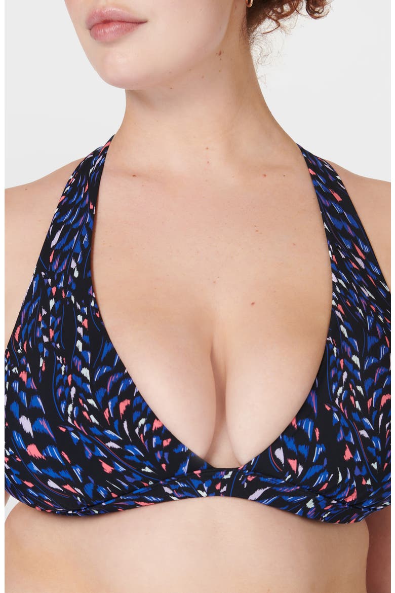 Peninsula Bikini Top, Alternate, color, BLACK CORAL TEXTURE PRINT