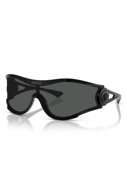 Versace Medusa-plaque Pilot-frame Sunglasses In Black