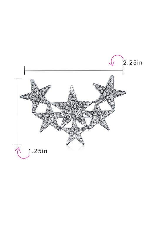 Bling Jewelry Set Of 2 Large Holiday Star Brooches In Multi