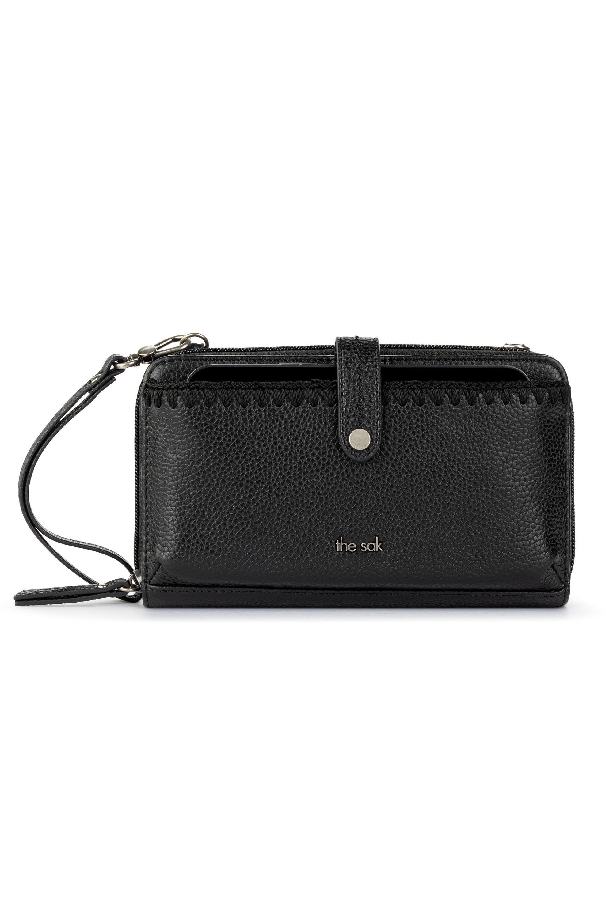 The Sak Iris Smartphone Crossbody Bag, Main, color, Black Leather