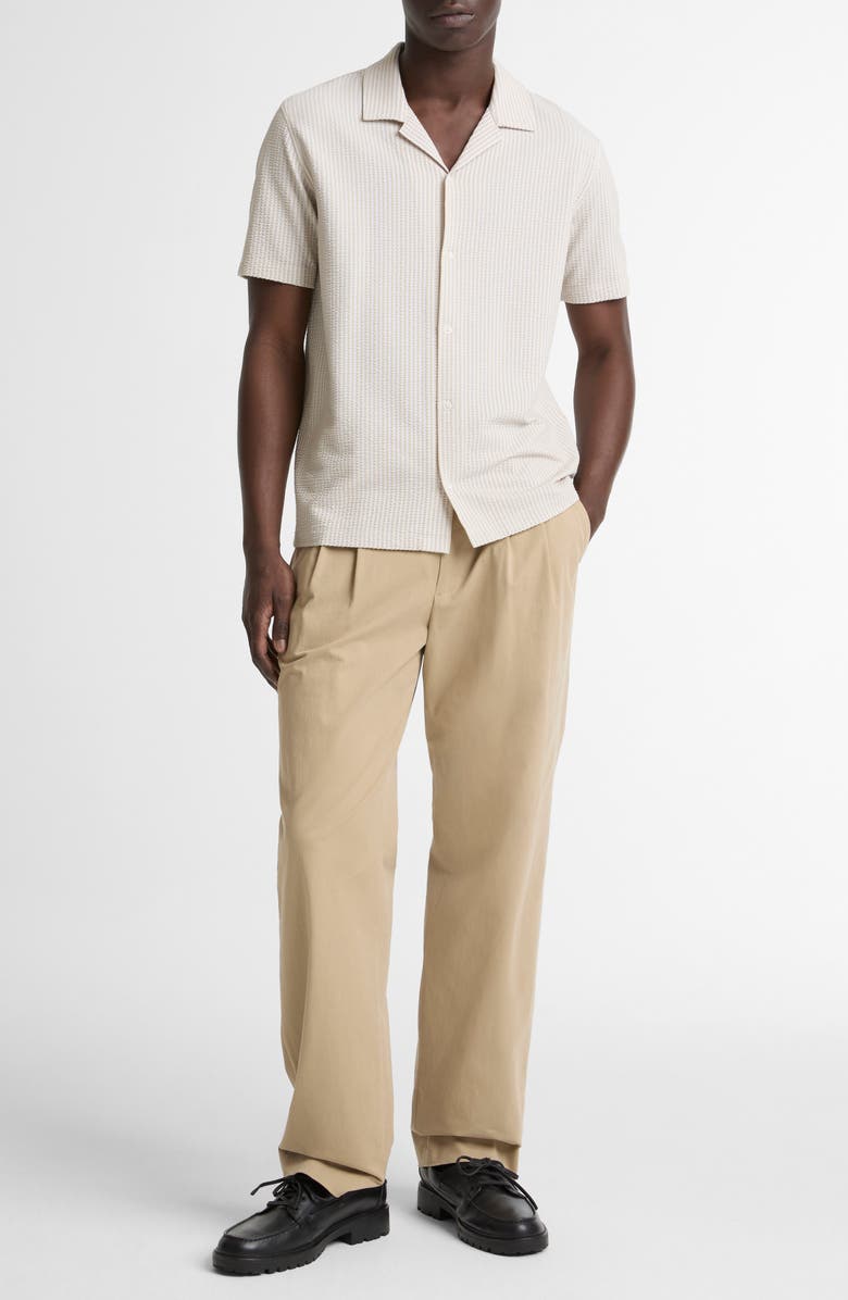 Vince Stripe Seersucker Button Down Top, Alternate, color, Mineral/Optic White