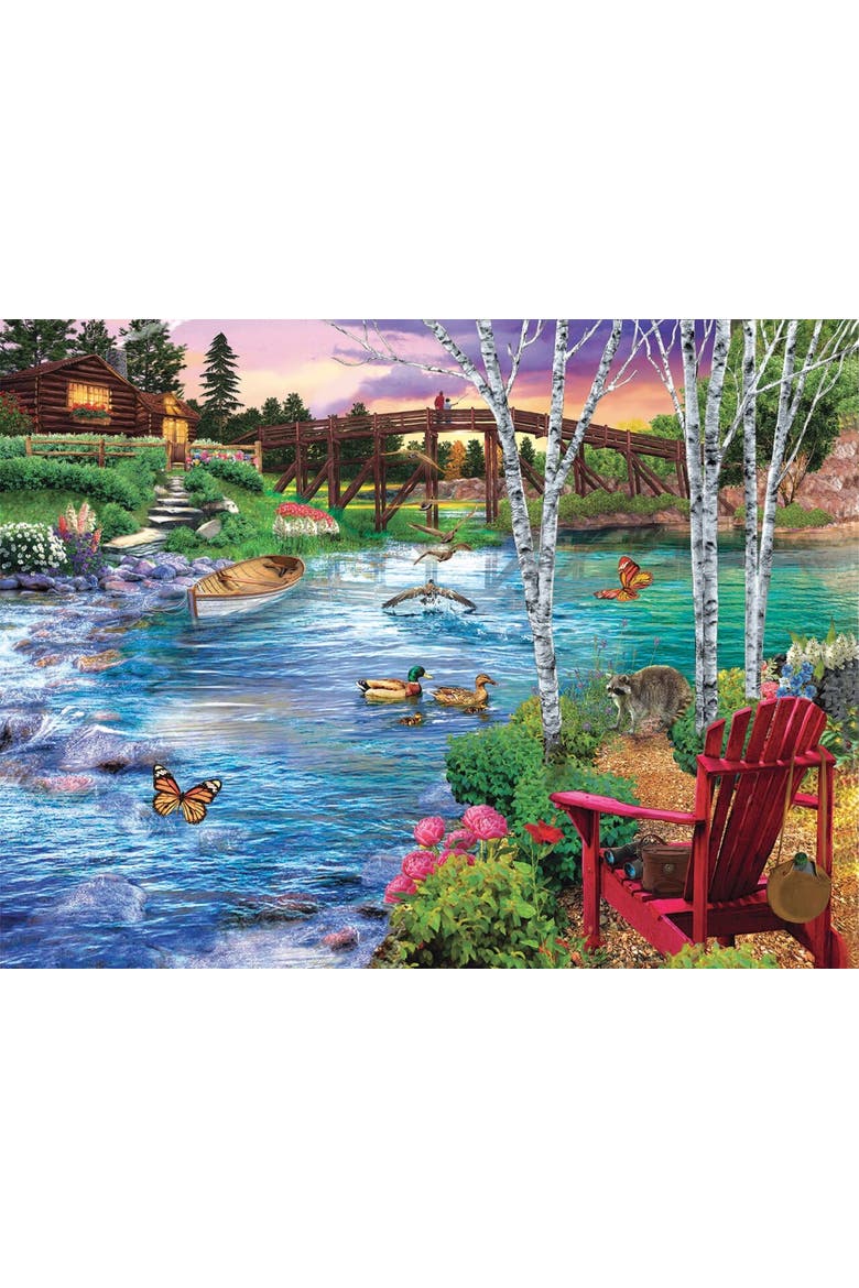 Bridge Fishing 300 piece Jigsaw Puzzle for Adults, Alternate, color, Multicolor