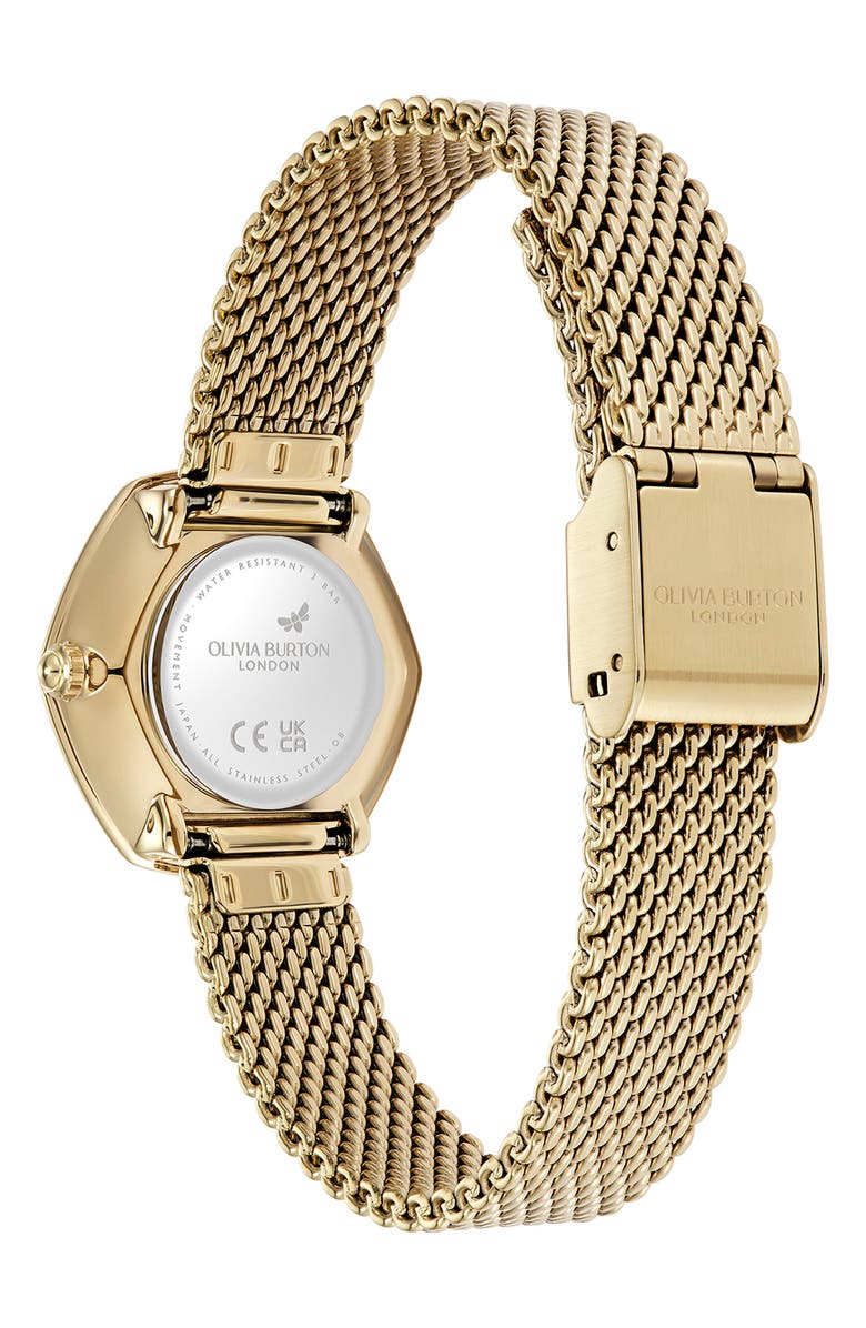 Olivia Burton Charing Mesh Strap Watch, 28.5mm, Alternate, color, Black