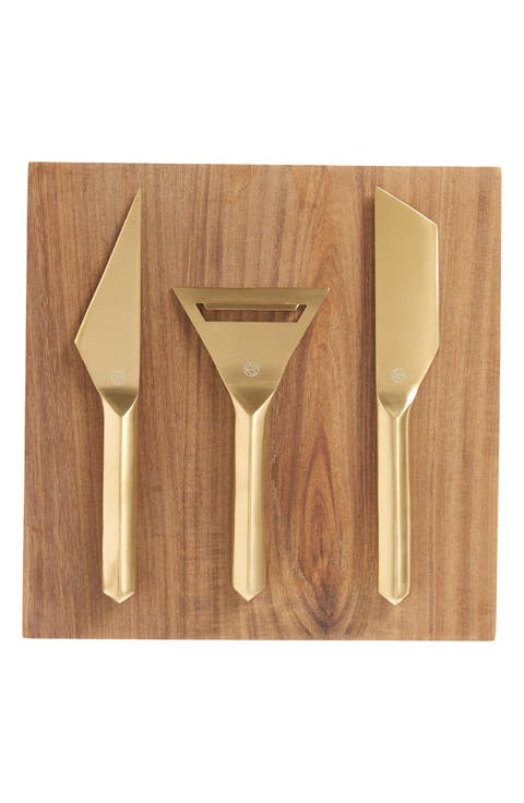 RABBIT Cheese Knives, Slicer & Board Set