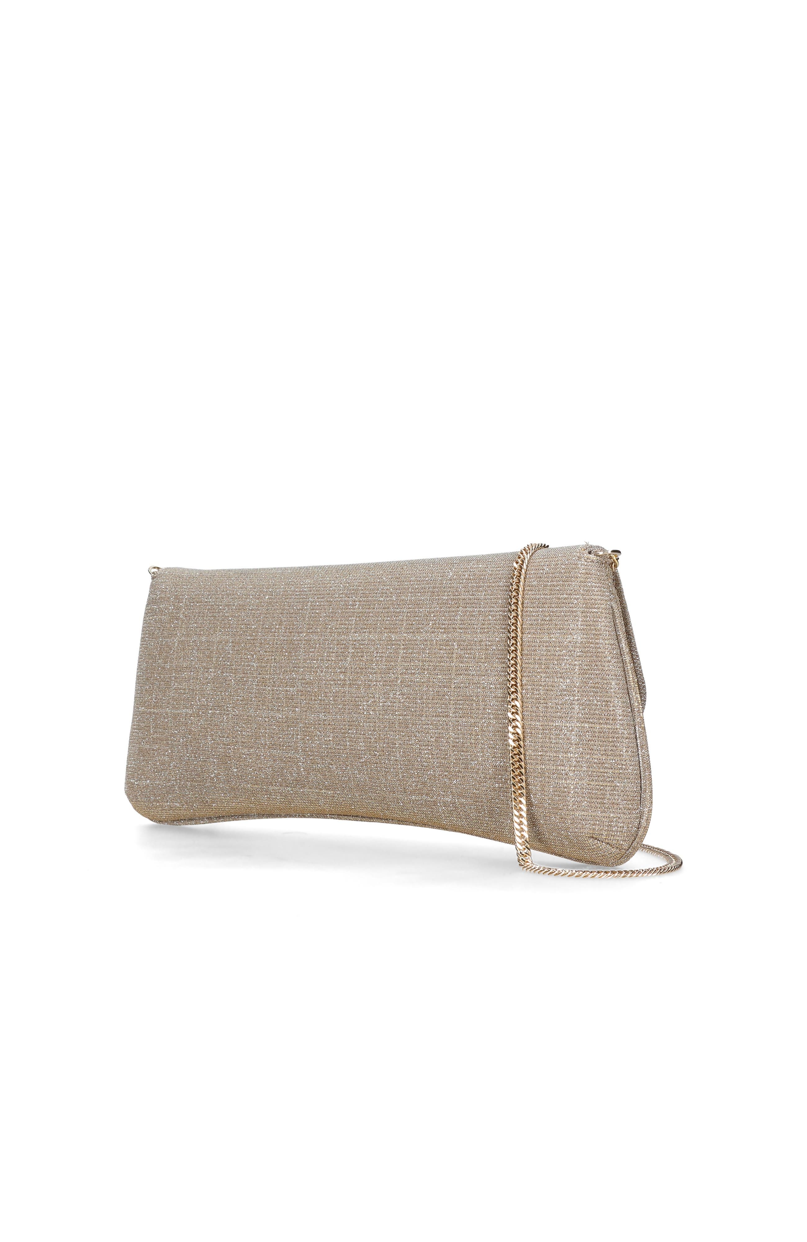 MASCARO Medium Clutch With Cross Body Chain Strap, Alternate, color, Champagne Gold