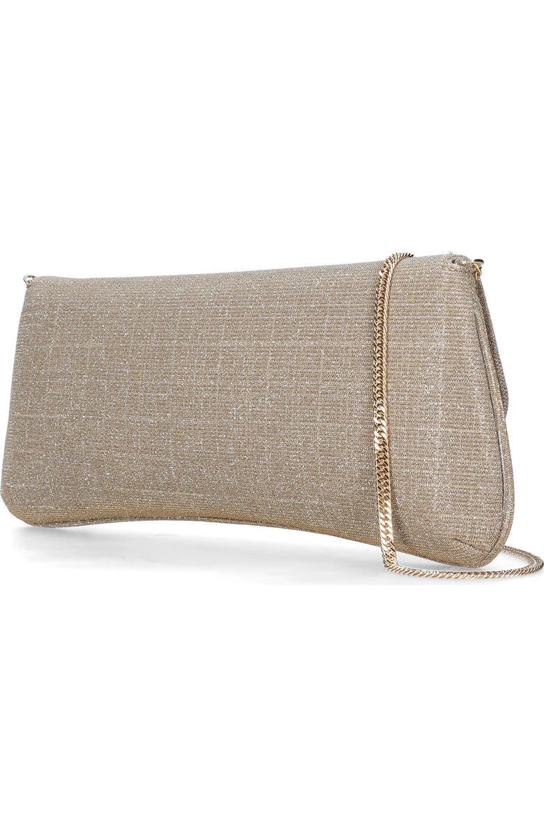 MASCARO Medium Clutch With Cross Body Chain Strap, Alternate, color, Champagne Gold