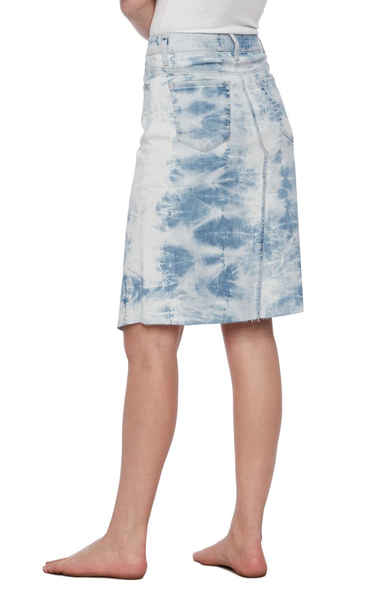 Wash Lab Denim Sally Jagged Denim Skirt, Alternate, color, Tsunami Blue