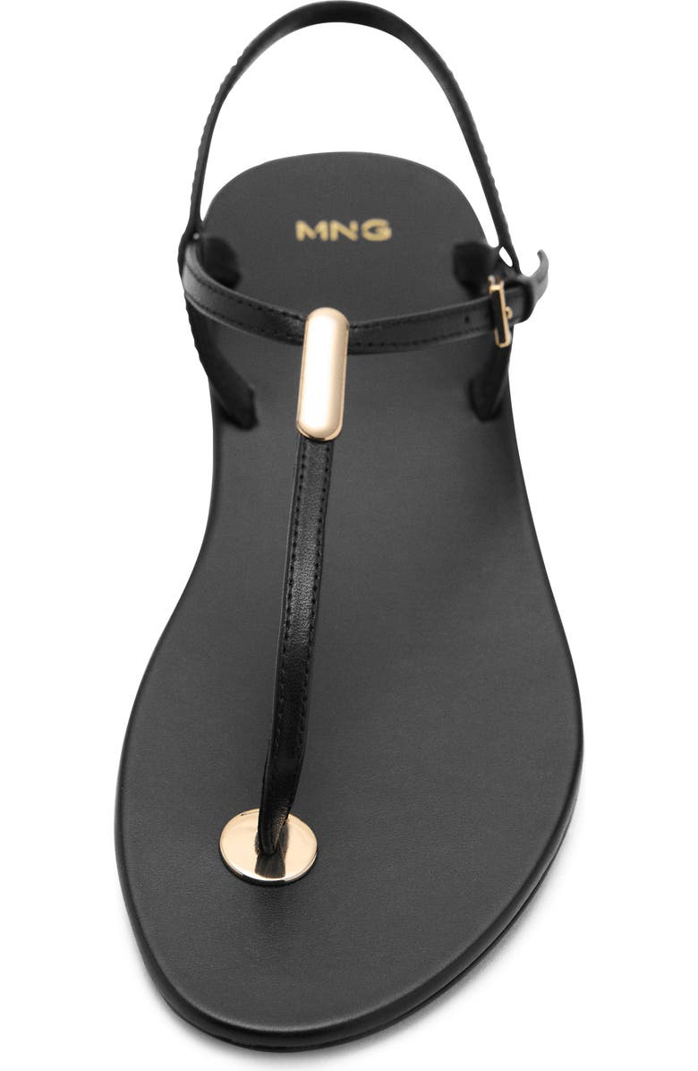 MANGO Ankle Strap Sandal, Alternate, color, Black