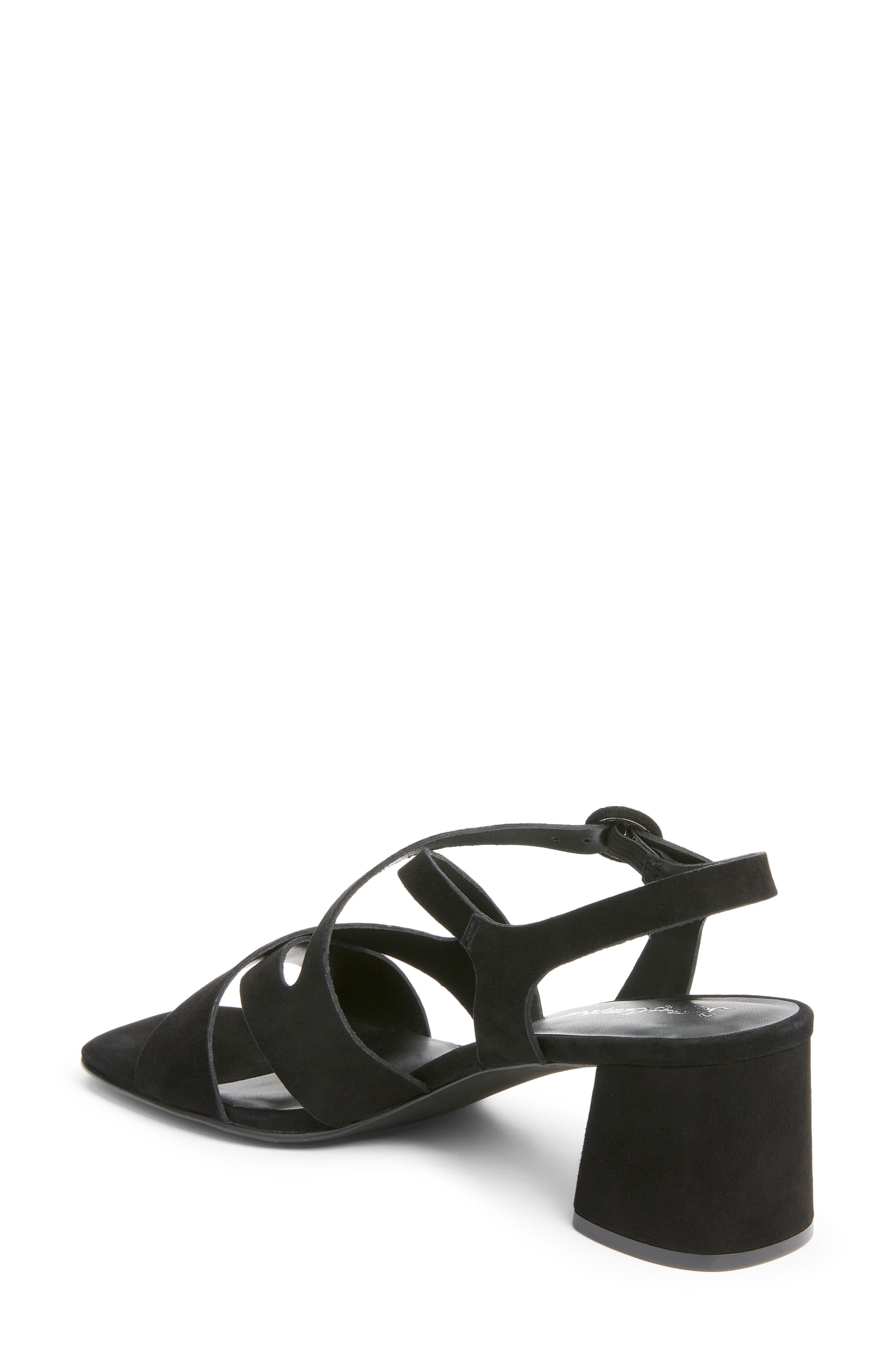 Jeffrey Campbell Rayet Strappy Block Heel Sandal, Alternate, color, Black Suede