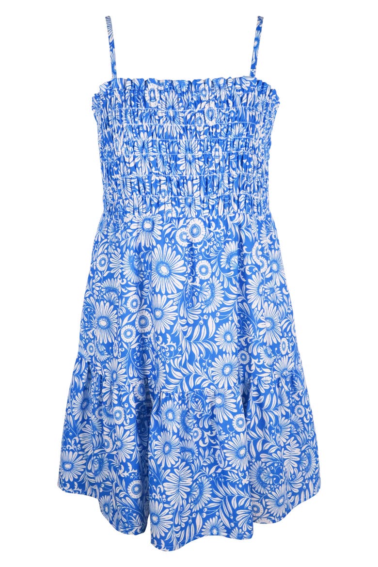 Kids' Smocked Tiered Dress, Main, color, BLUE