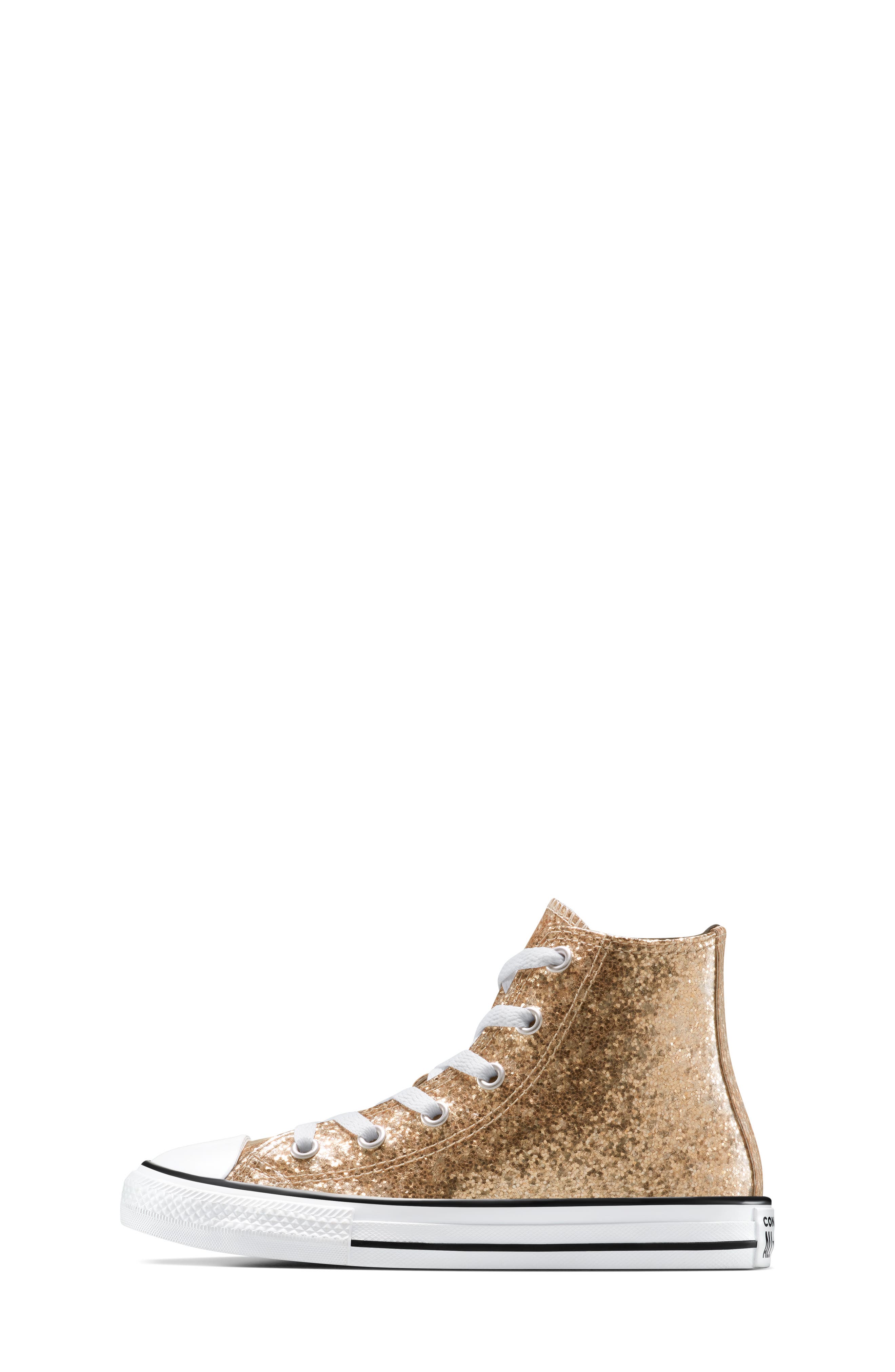 Converse Kids' Chuck Taylor All Star Glitter High Top Sneaker, Alternate, color, 