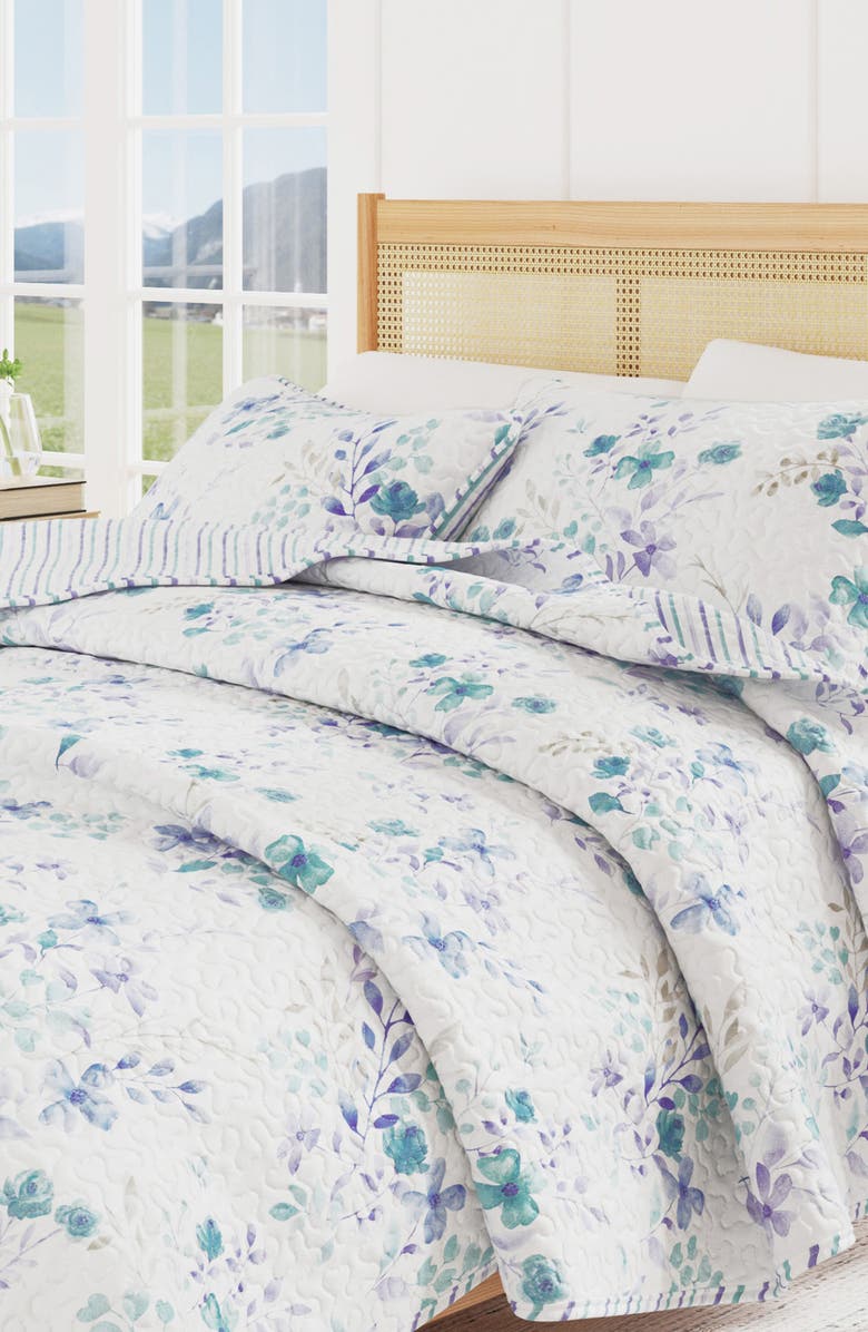 Woven & Weft Botanic Floral Quilt & Sham Set, Alternate, color, Bouquet