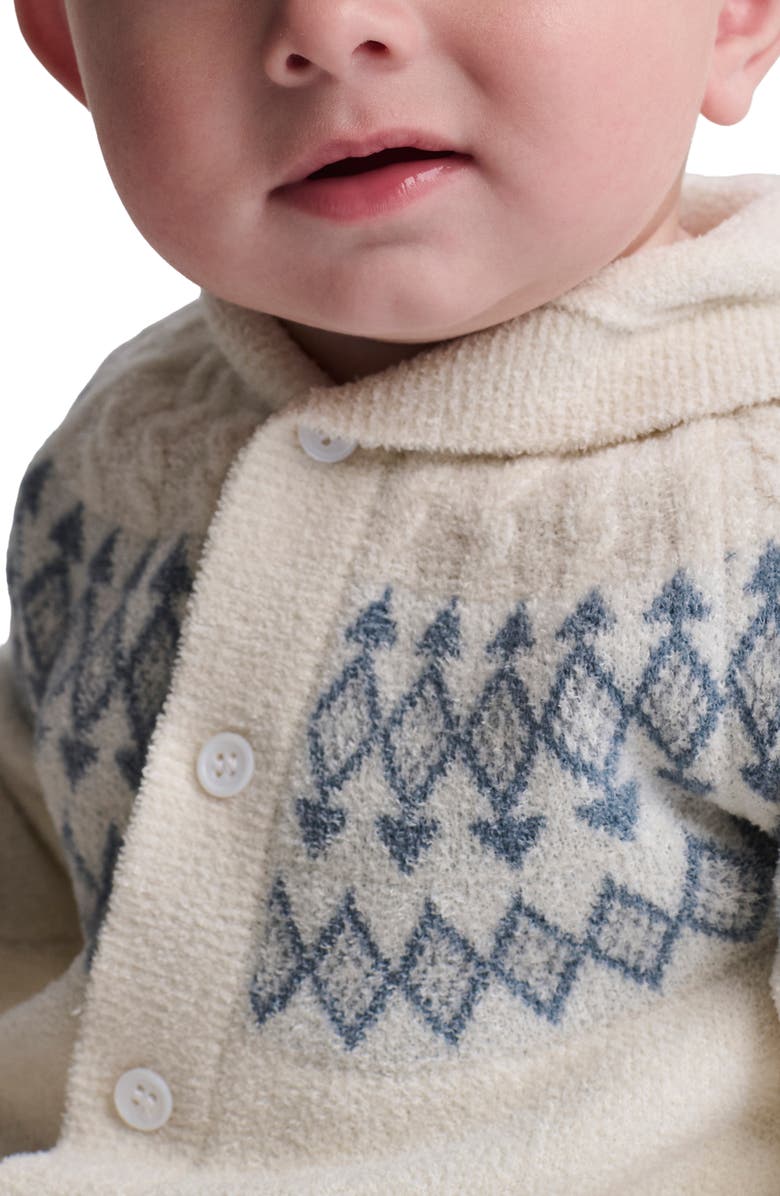 Barefoot Dreams<sup>®</sup> CozyChic<sup>™</sup> Ultra Lite<sup>®</sup> Fair Isle Hooded Romper, Alternate, color, Cream Multi