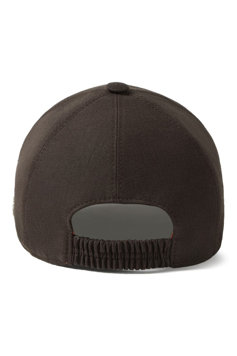 Dark Brown Oasi Lino Baseball Cap, Alternate, color, DARK BROWN