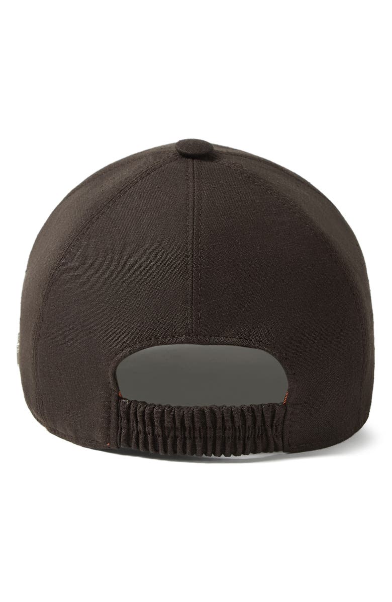 ZEGNA Dark Brown Oasi Lino Baseball Cap, Alternate, color, Dark Brown