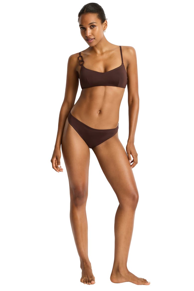 Mythos Scoop Neck Bikini Top, Alternate, color, COCOA