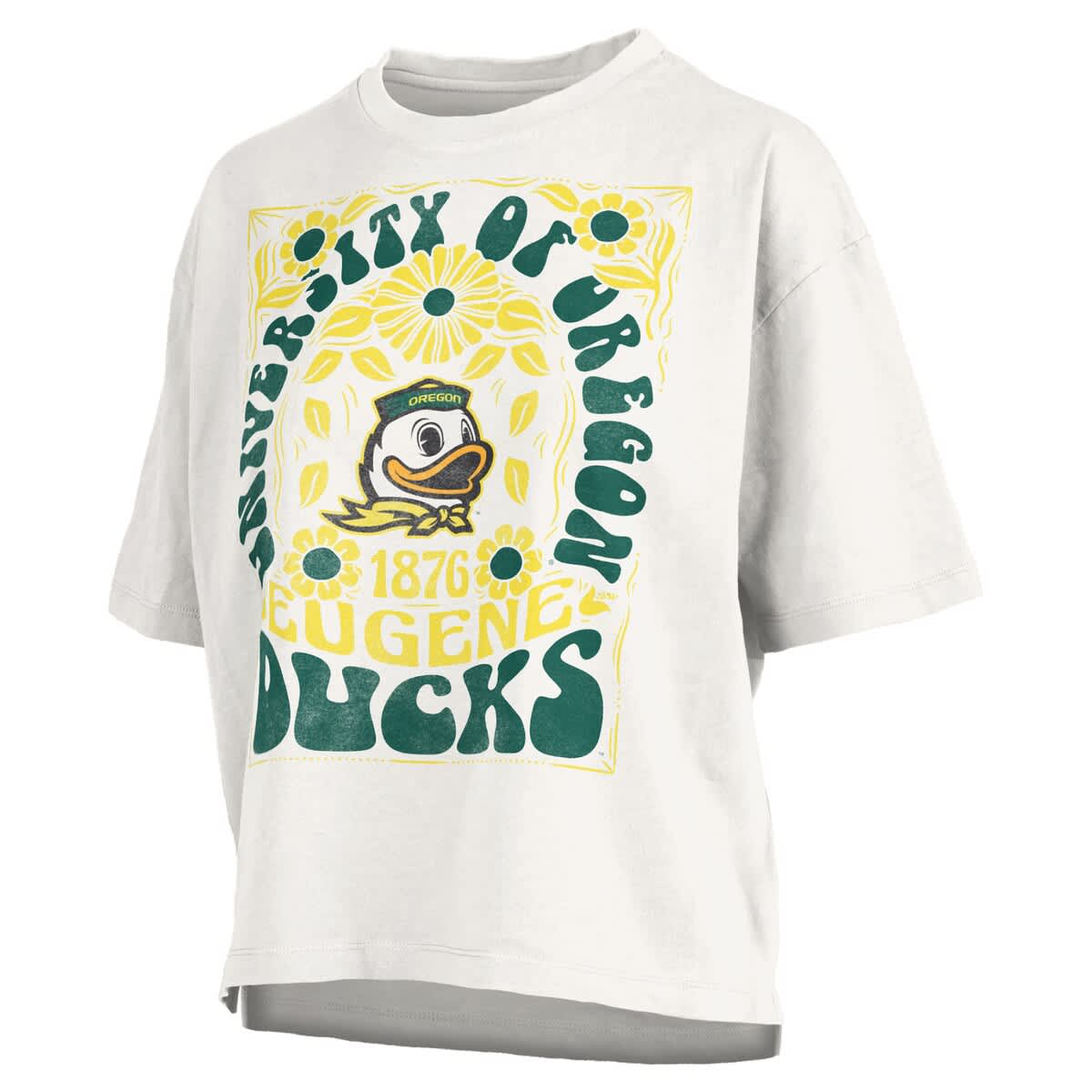 Women's Pressbox White Oregon Ducks Harmony Oversized T-Shirt - image 2