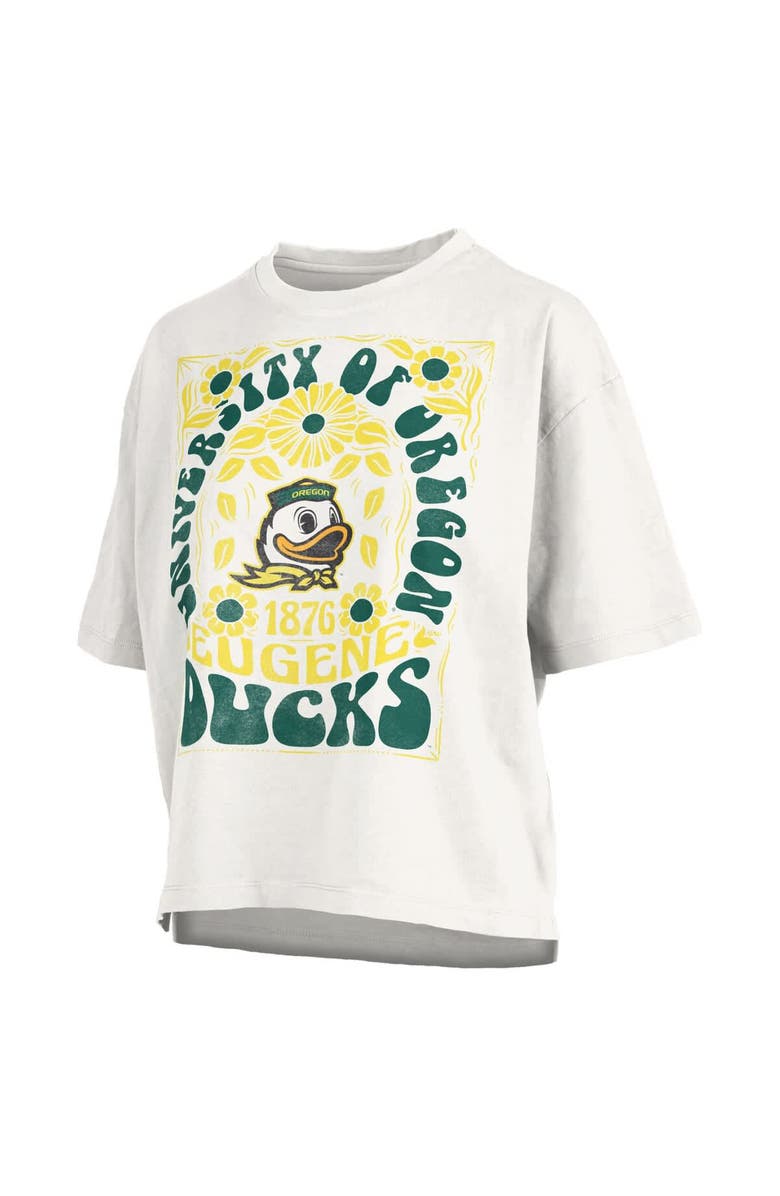 PRESSBOX Women's Pressbox White Oregon Ducks Harmony Oversized T-Shirt, Alternate, color, White