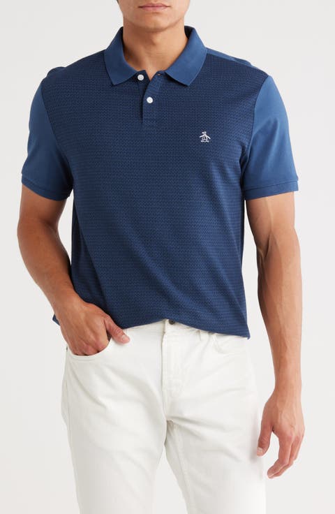 Geometric Jacquard Jersey Polo