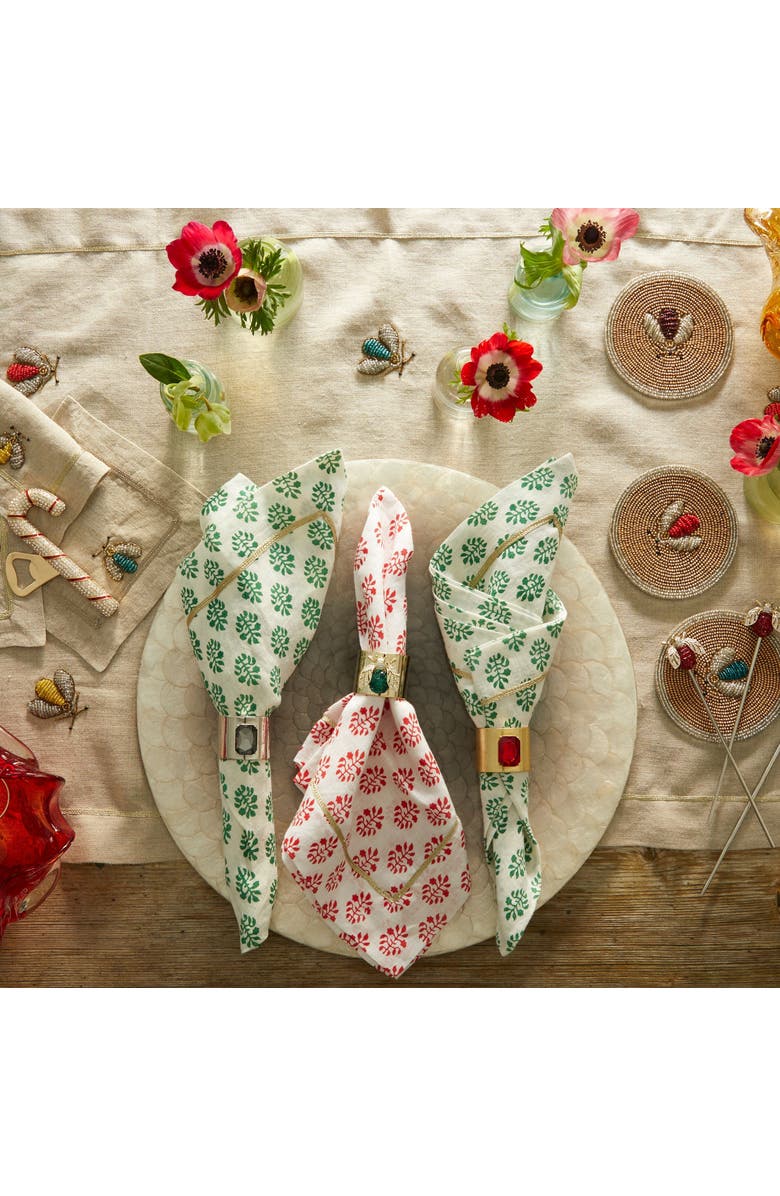 Joanna Buchanan Single gem napkin rings, topaz, set of two, Alternate, color, Grey