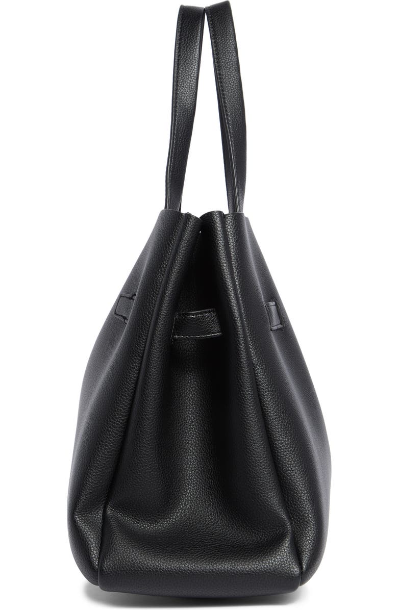 DKNY Bryar Large Satchel Bag, Alternate, color, Black/ Silver