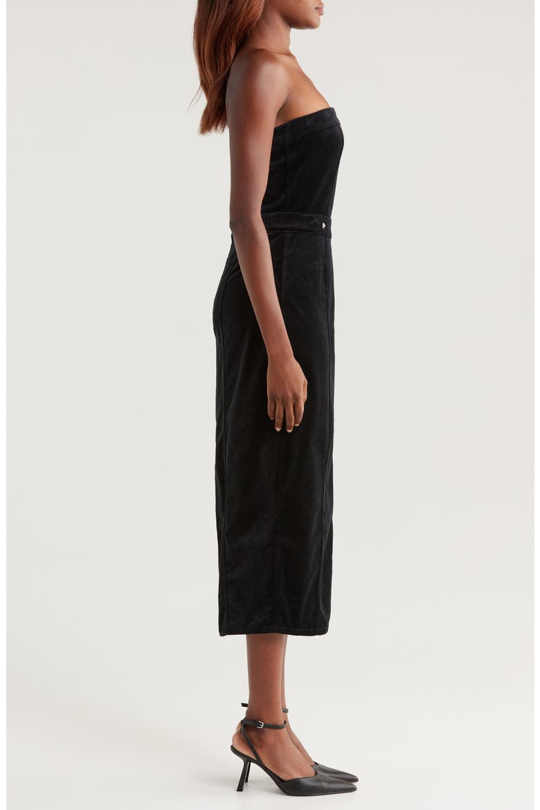 Fit for Success Strapless Velvet Dress, Alternate, color, BLACK001