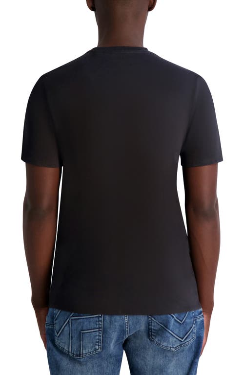 Karl Lagerfeld Paris Small Karl Armor Cotton Graphic T-shirt In Black