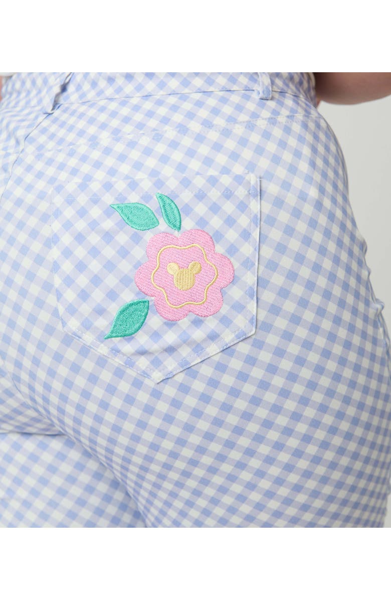 Unique Vintage Plus Size Rachelle Capri Pants, Alternate, color, Baby Blue Gingham Print