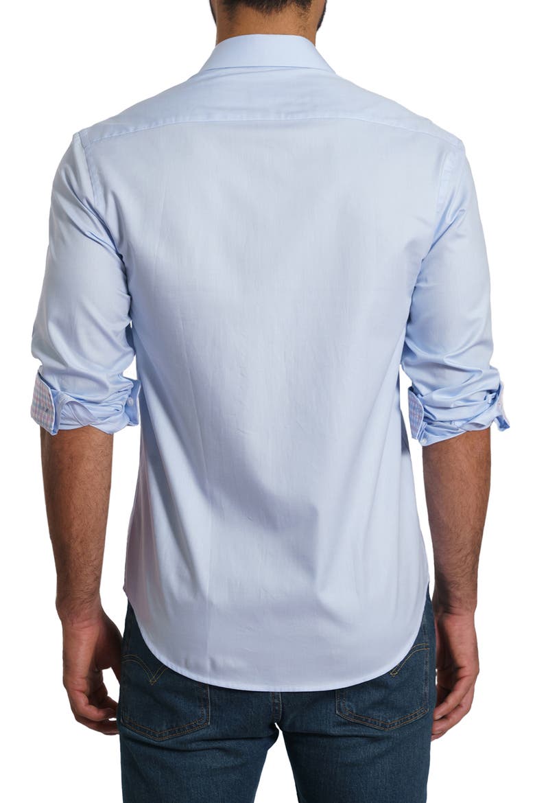 Solid Pima Cotton Button-Up Shirt, Alternate, color, LIGHT BLUE