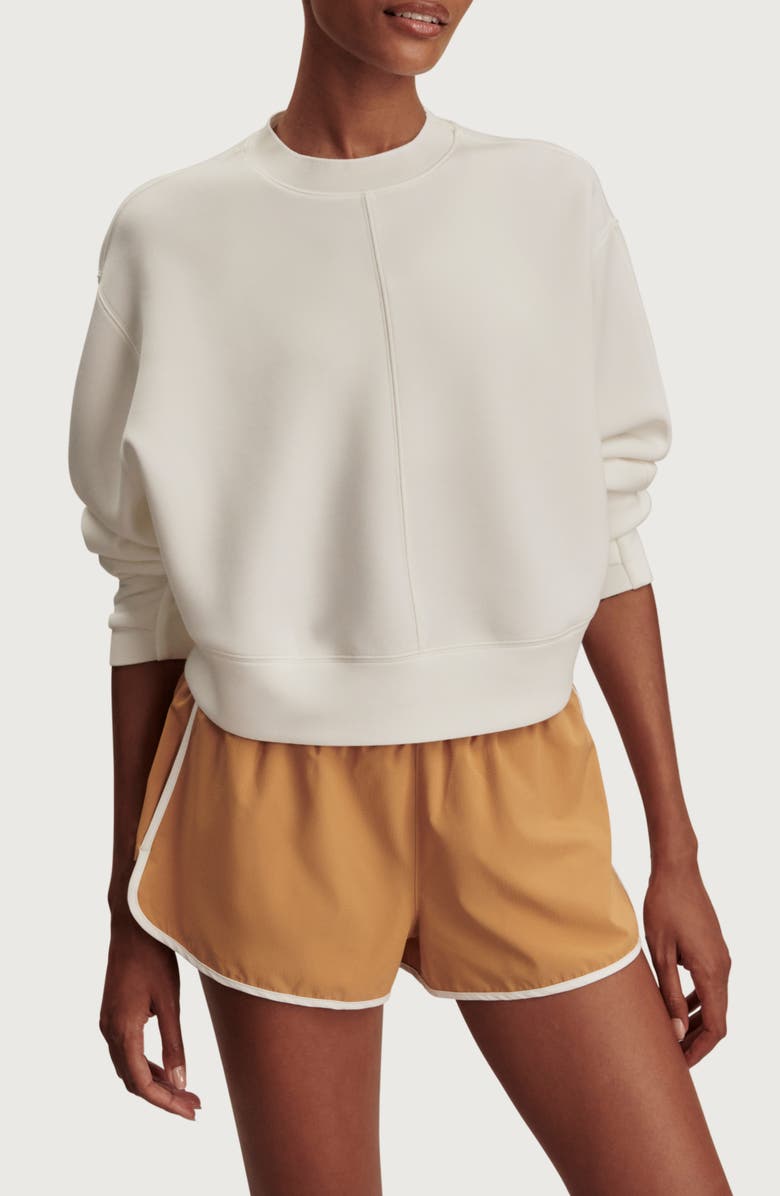 Varley Tasmin Crop Sweatshirt, Main, color, Snow White