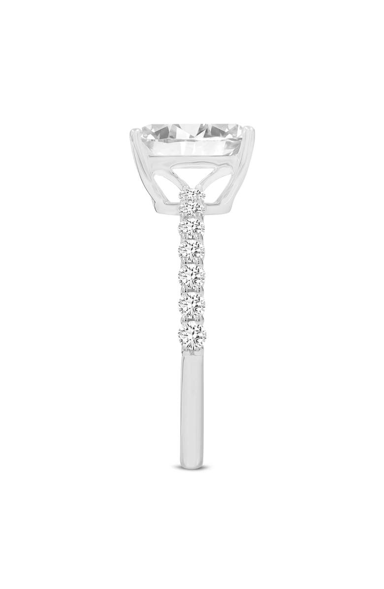LuvMyJewelry Calista 14K White Gold Emerald Cut Lab Grown Diamond Engagement Ring - 2.55 ctw, Alternate, color, 14K White Gold