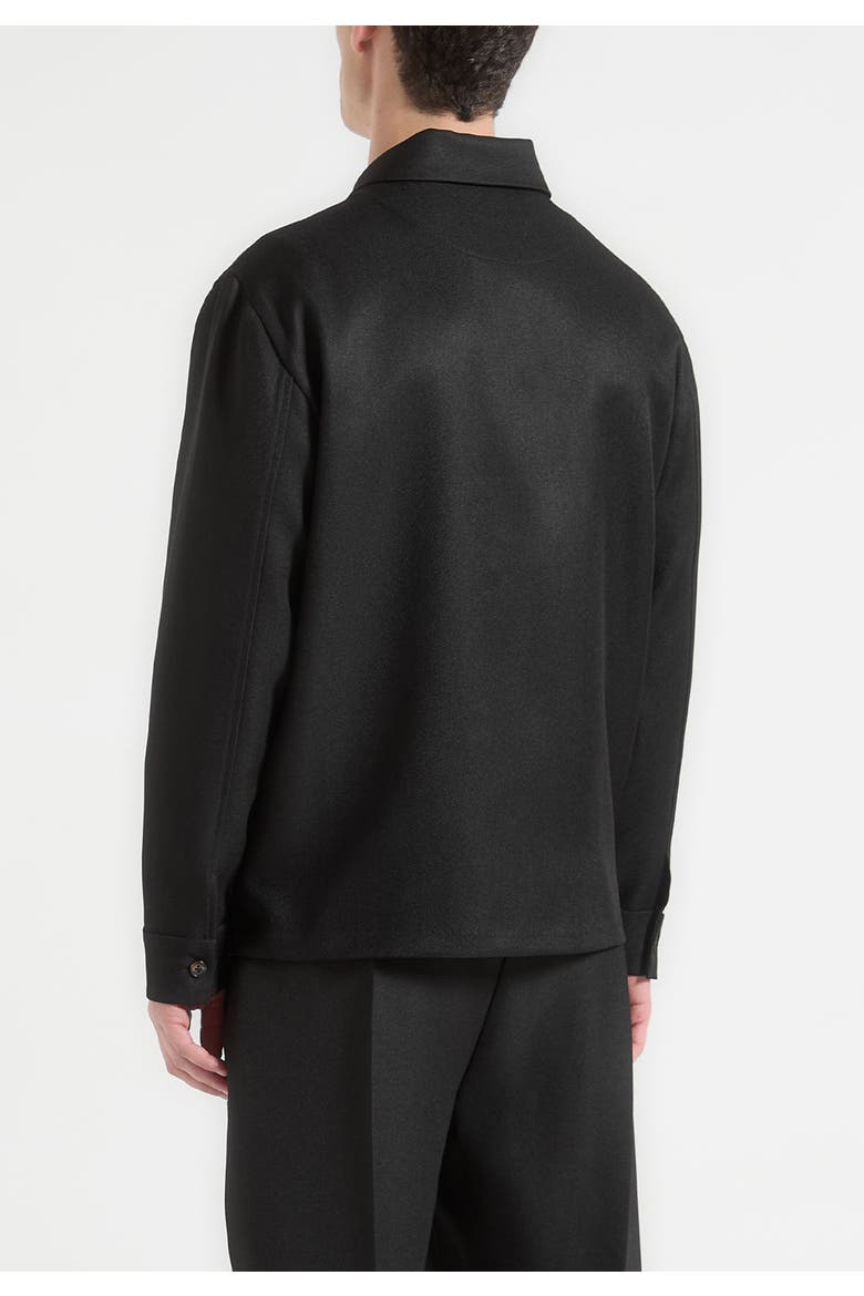 Valentin Tailored Overshirt, Alternate, color, Black