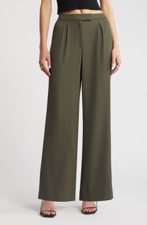 Pleated Wide Leg Pants