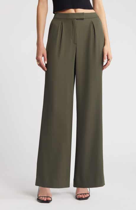 Open Edit Pleated Wide Leg Pants