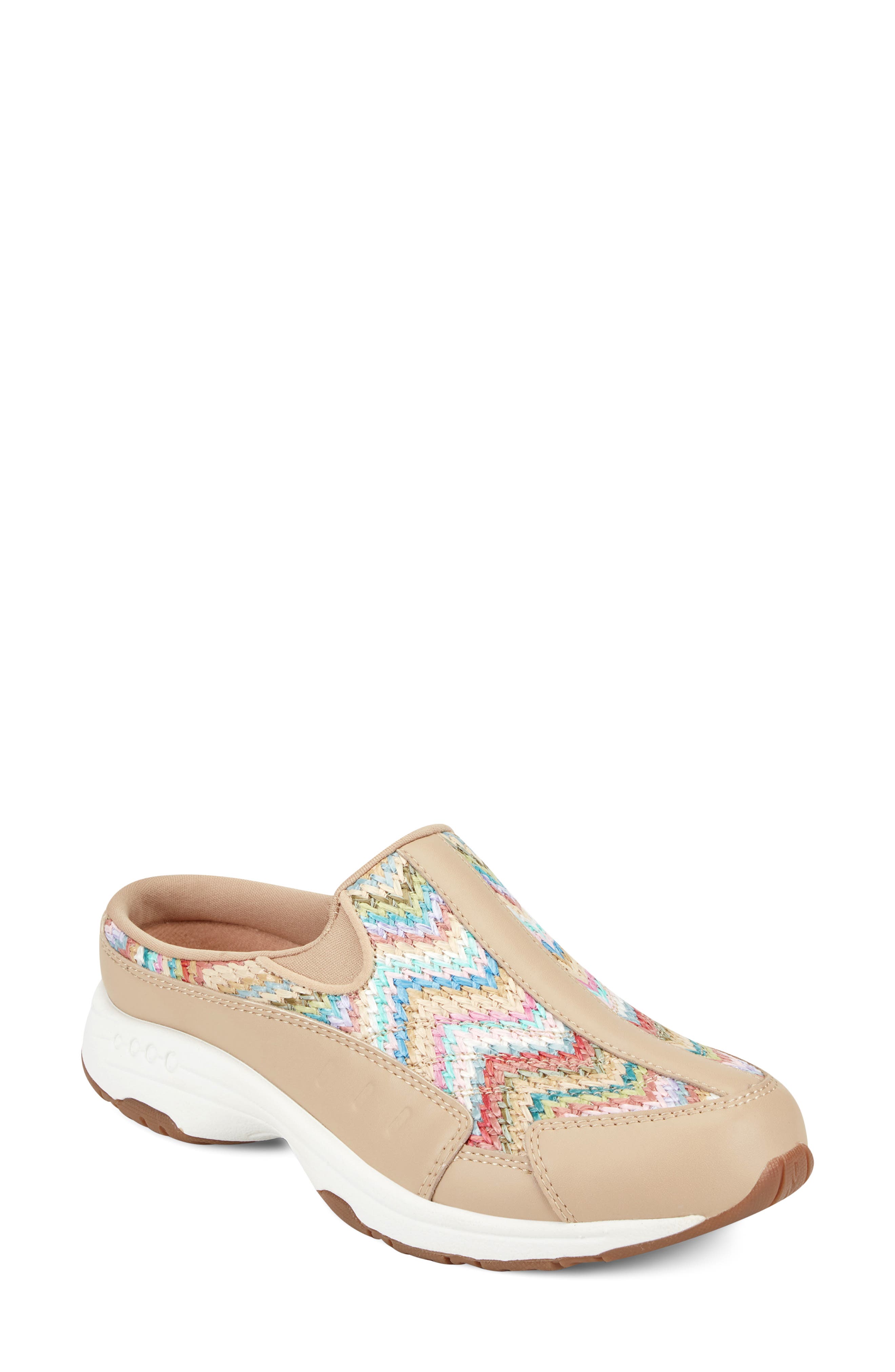 Easy Spirit Traveltime Slip-On Sneaker, Main, color, Light Natural Chevron